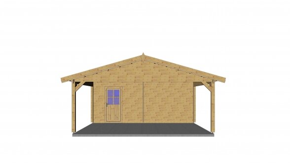 Garage with carport LAMONT 4